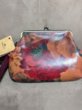 Patricia Nash Floral Leather Savena Wristlet- Multicolor